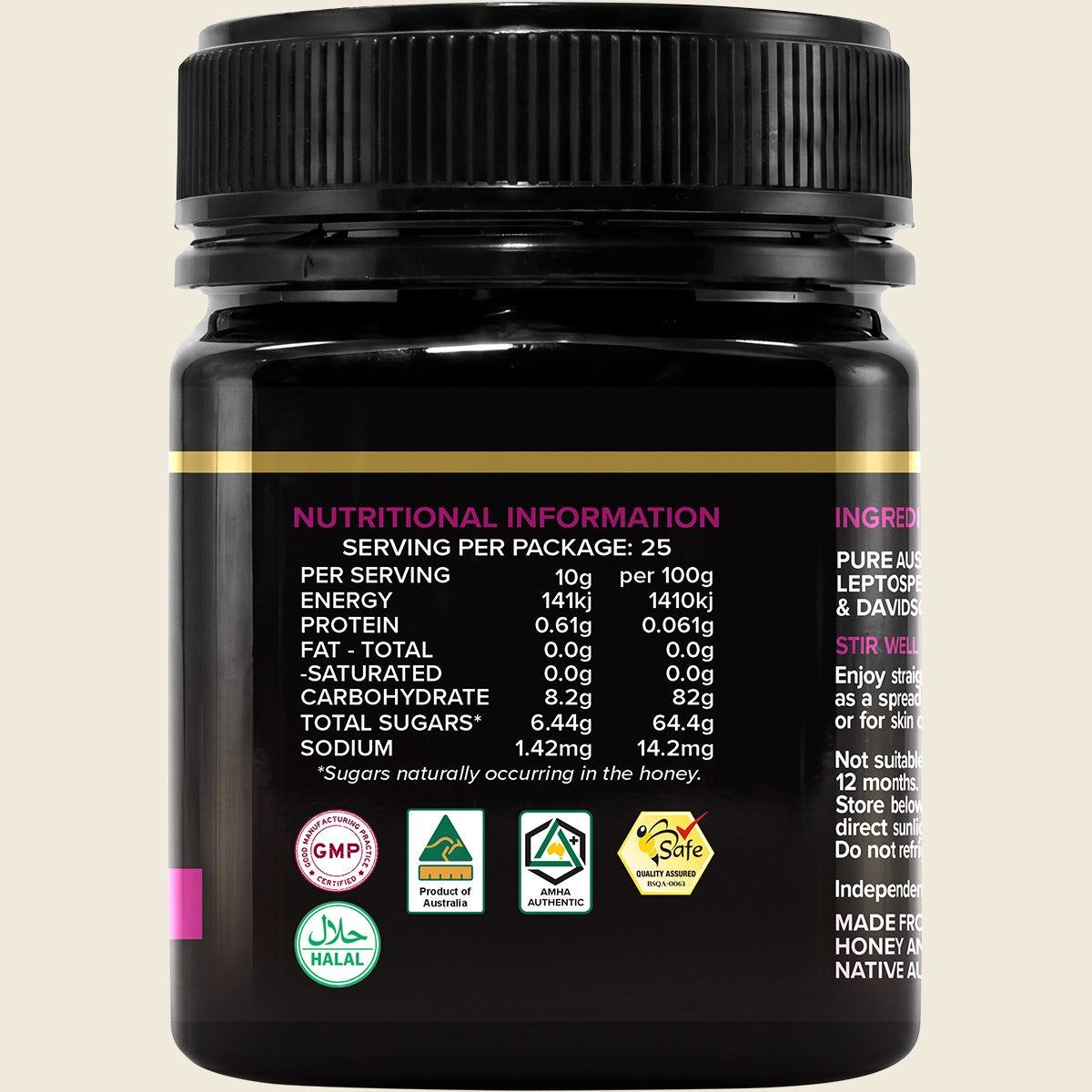 Australia's Manuka Superfoods Manuka Mullum Plum 250+MGO 250g
