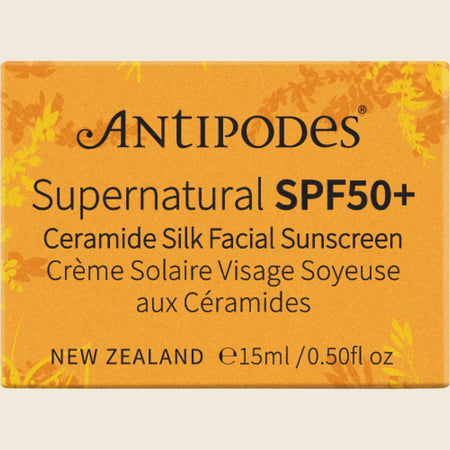 Antipodes Supernatural Spf50+ Ceramide Silk Facial Sunscreen Mini 15ml