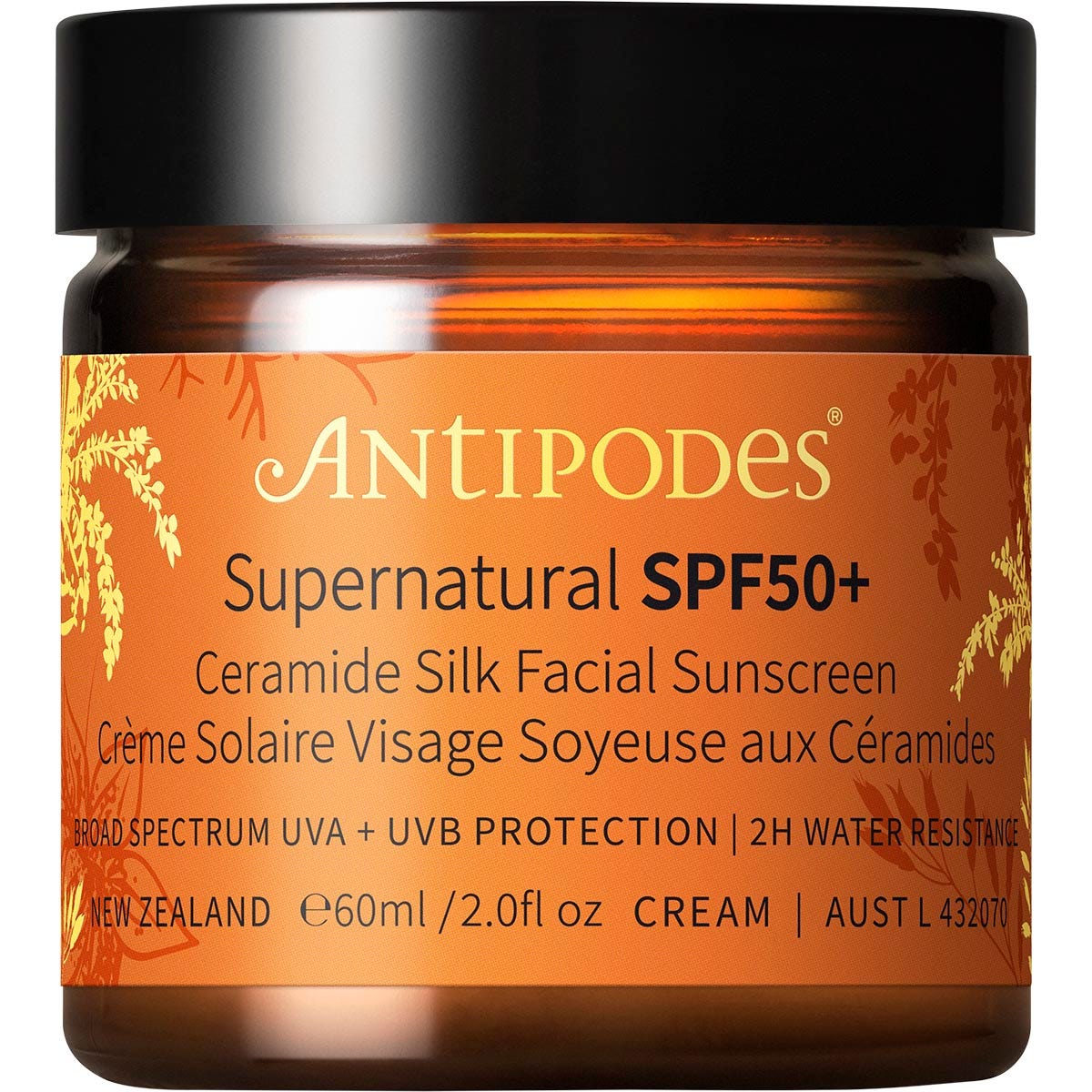 Antipodes Supernatural Spf50+ Ceramide Silk Sunscreen 60ml