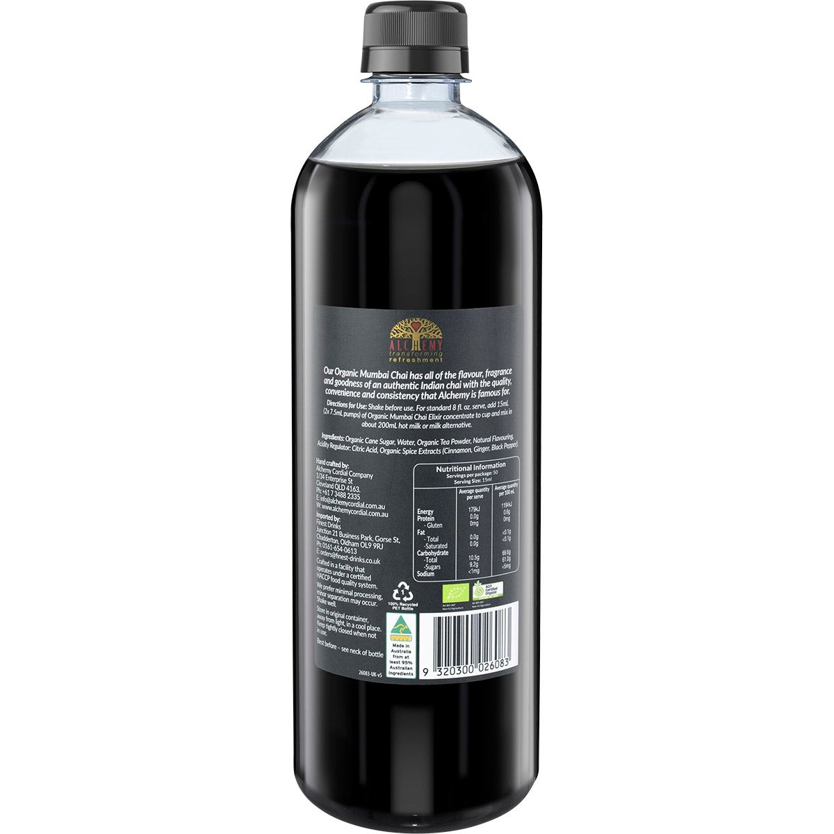 Alchemy Organic Mumbai Chai Elixir Masala 750ml