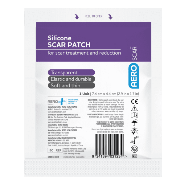 Aeroscar Silicone Scar Patch 7.4 X 4.4cm 10pk
