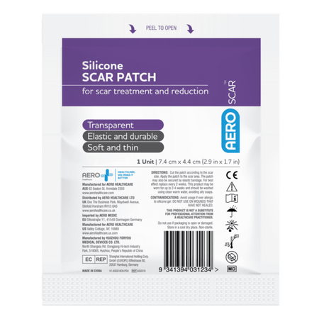 Aeroscar Silicone Scar Patch 7.4 X 4.4cm 10pk
