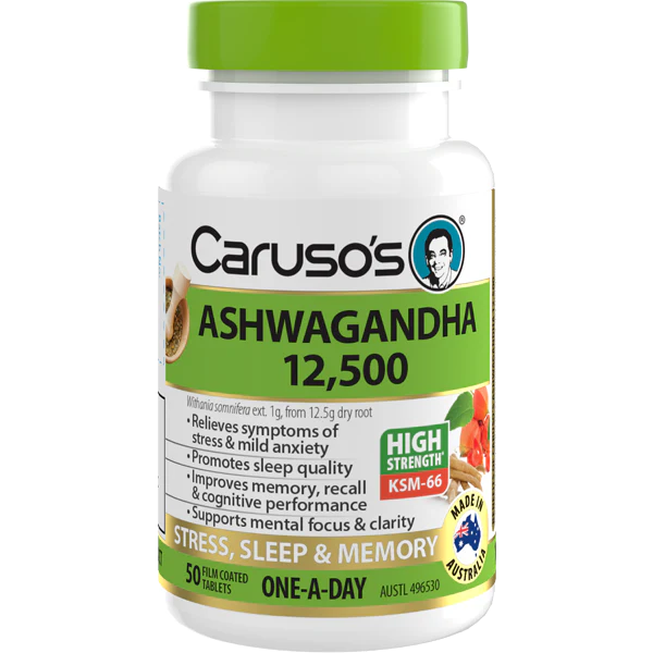 Caruso's Ashwagandha 12,500 50 Tablets