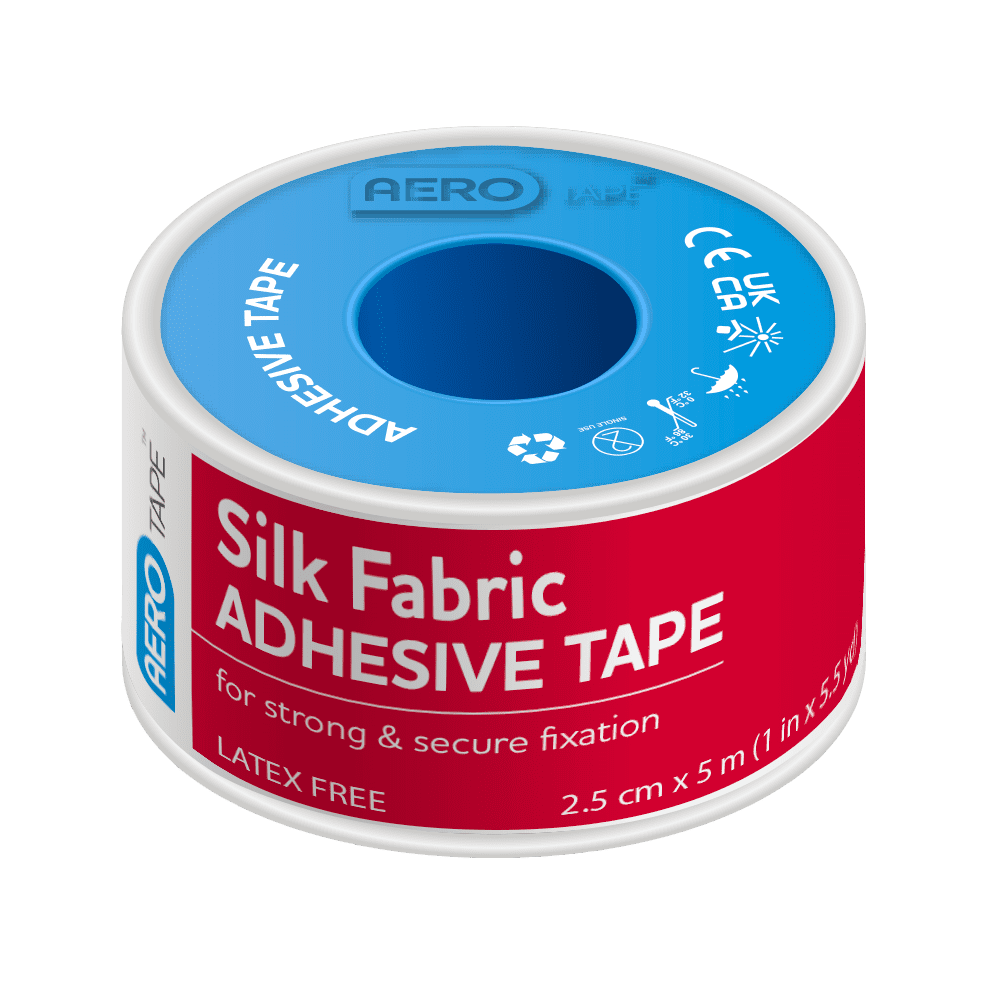 Aerotape Silk Fabric Adhesive Tape 2.5cm X 5m