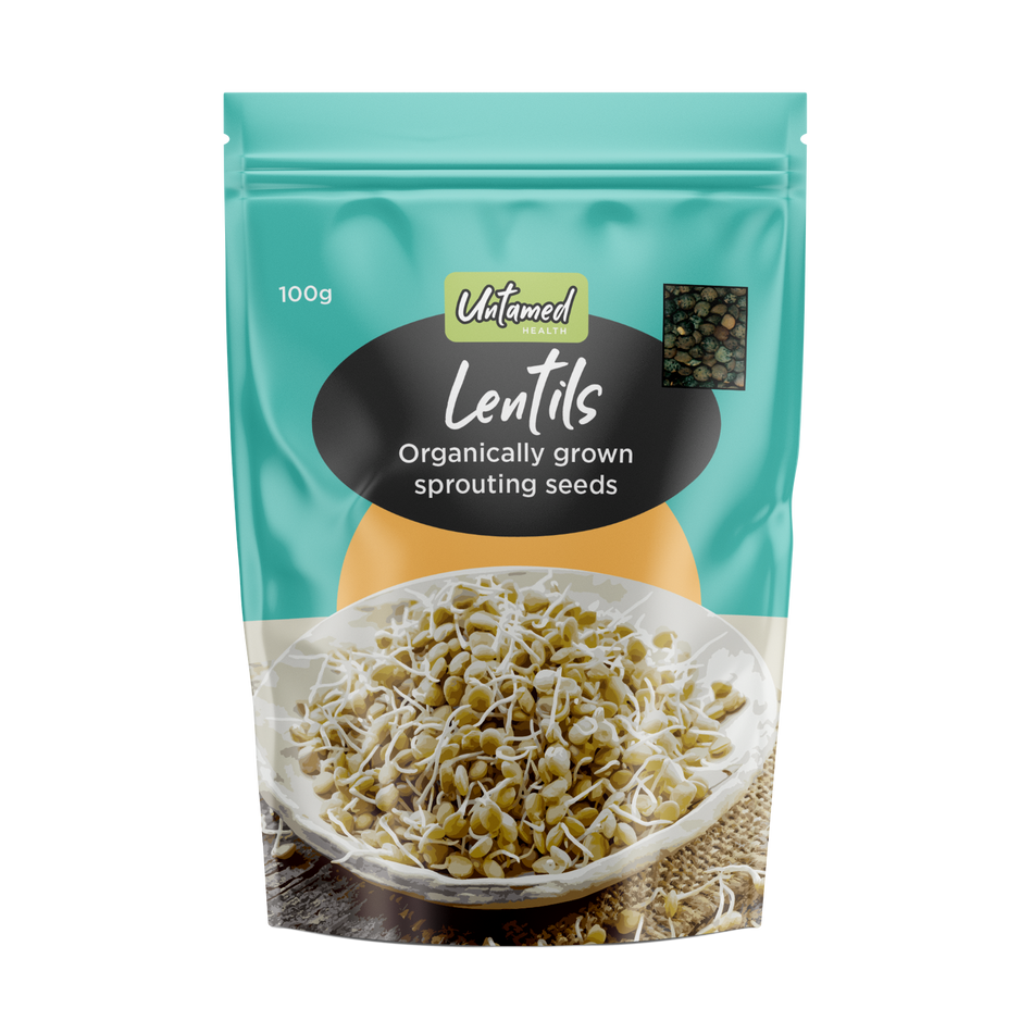 Untamed Health Lentil Sprout Seeds 100g