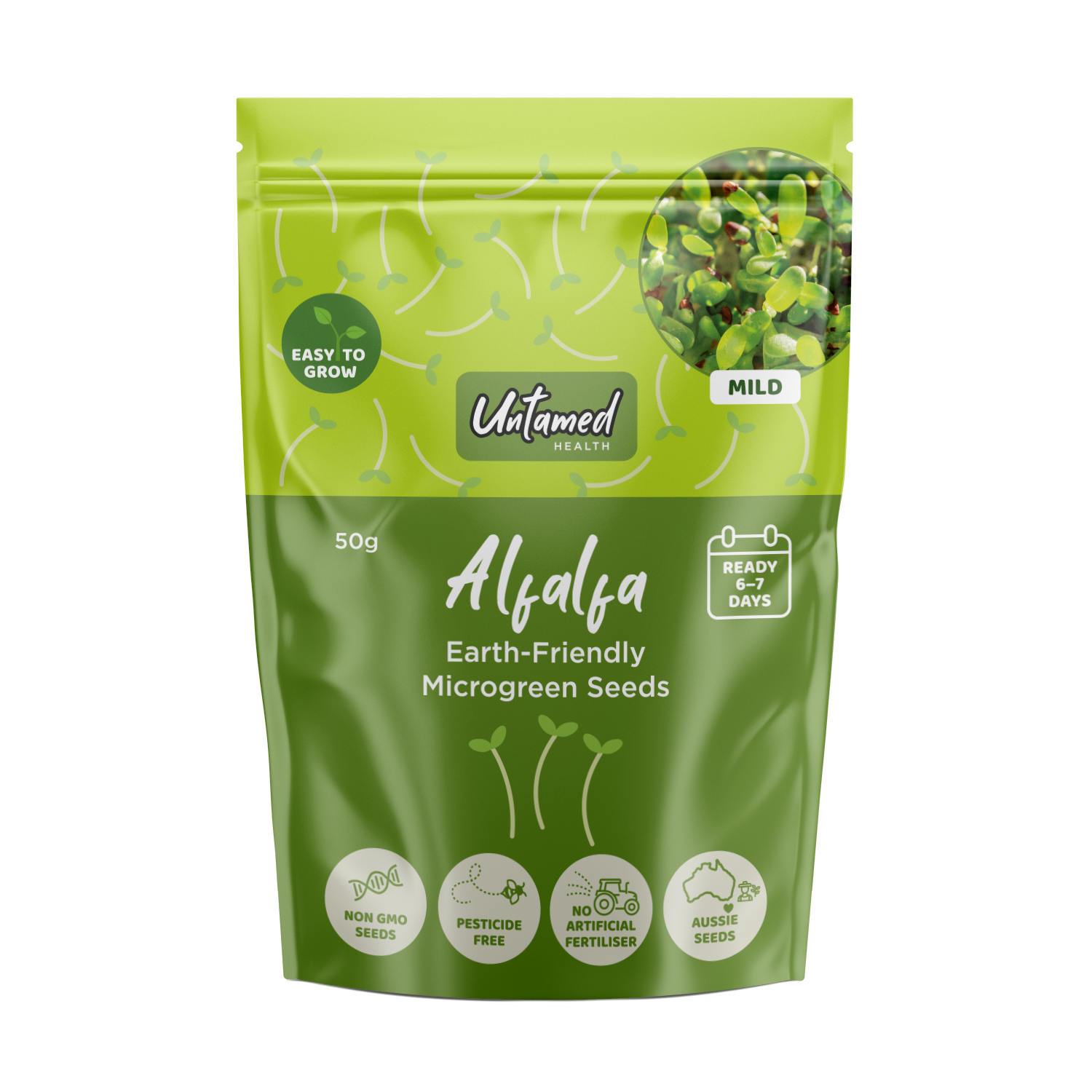 Untamed Health Alfalfa Microgreens Seeds 50g