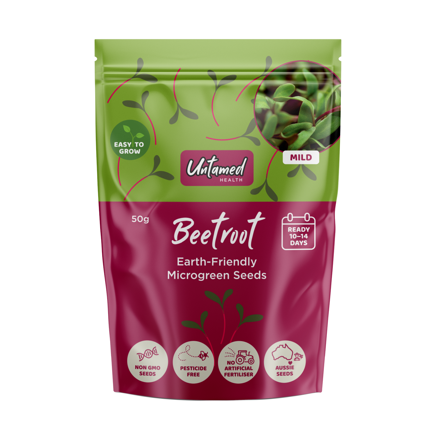 Untamed Health Beetroot Microgreens Seeds 50g