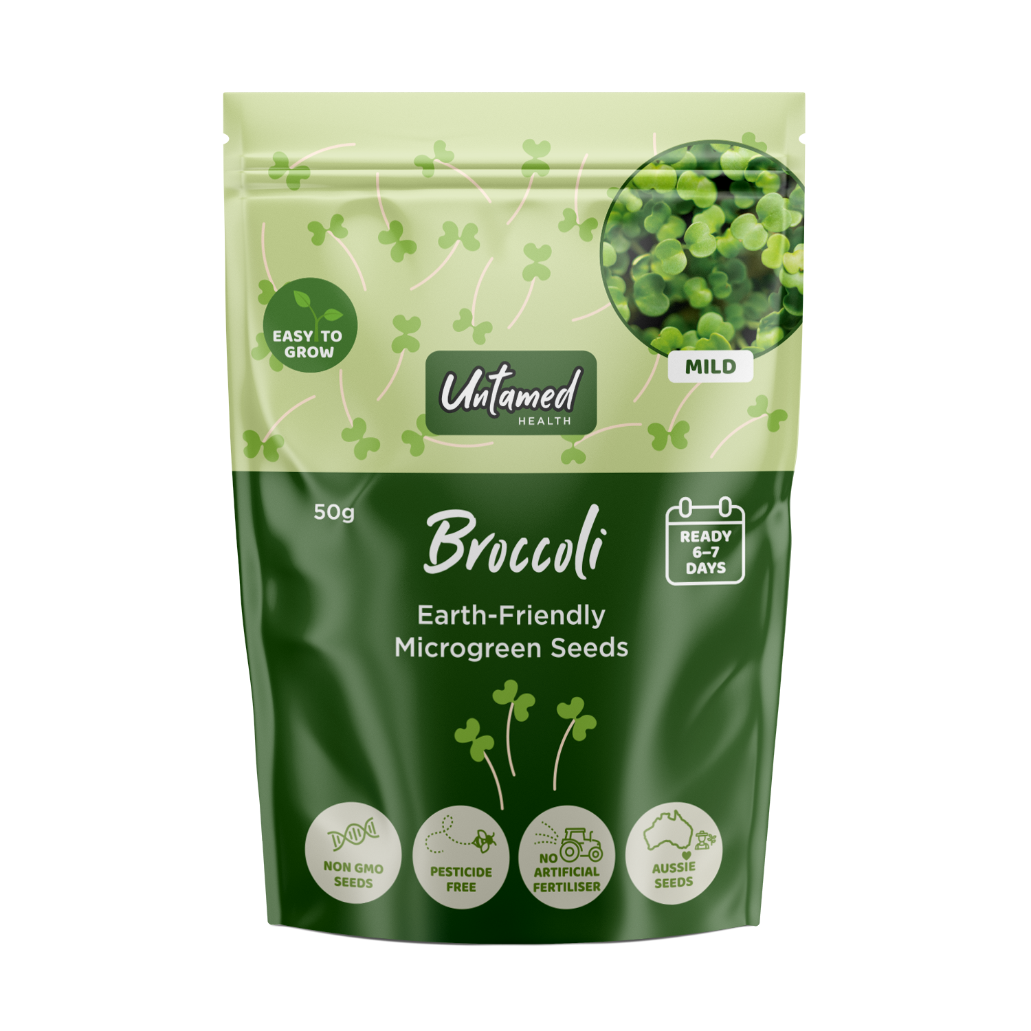 Untamed Health Broccoli Microgreens Seeds 50g
