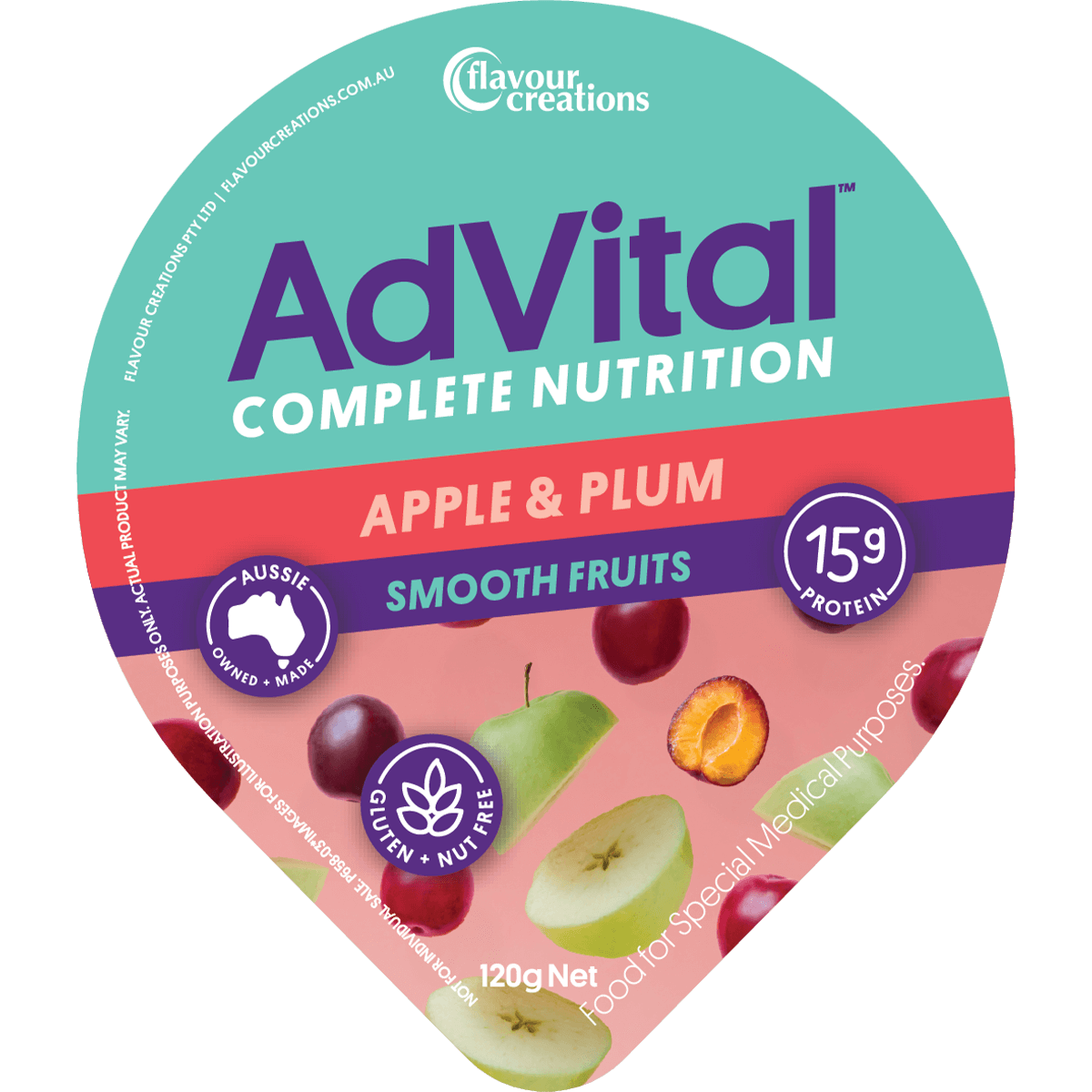 Advital Smooth Fruits Nutritionally Complete Apple&plum 12 X120g