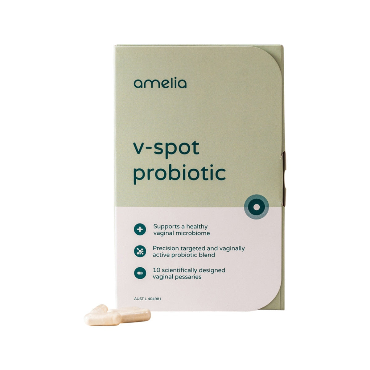 Amelia V-spot Probiotic Vaginal Pessaries X 10 Pack
