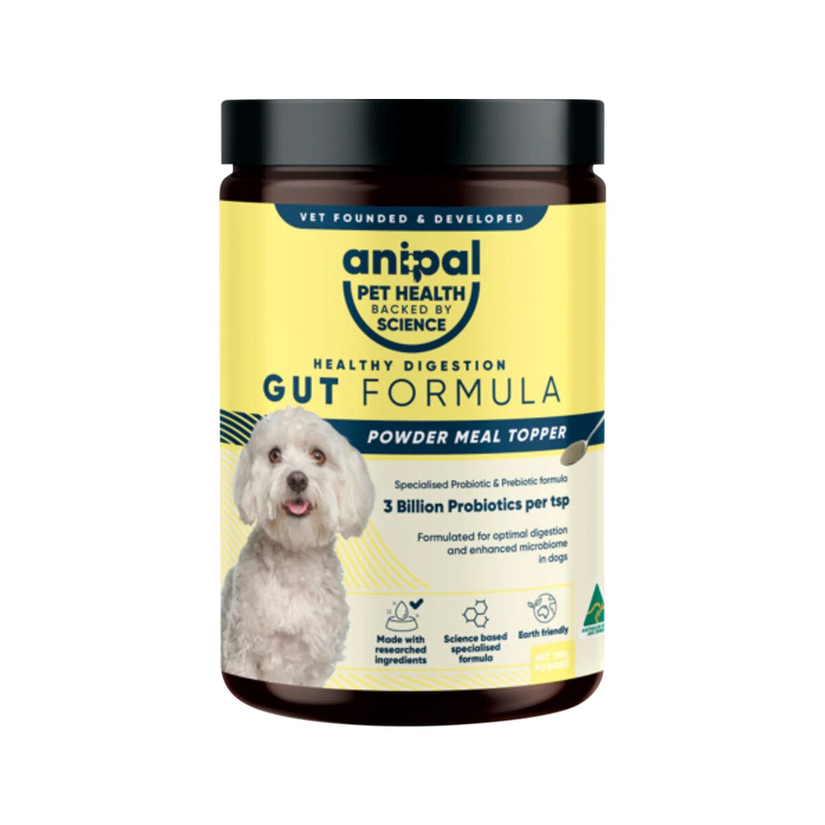 Anipal Healthy Digestion Gut Formula Powder Meal Topper for Dogs 135g