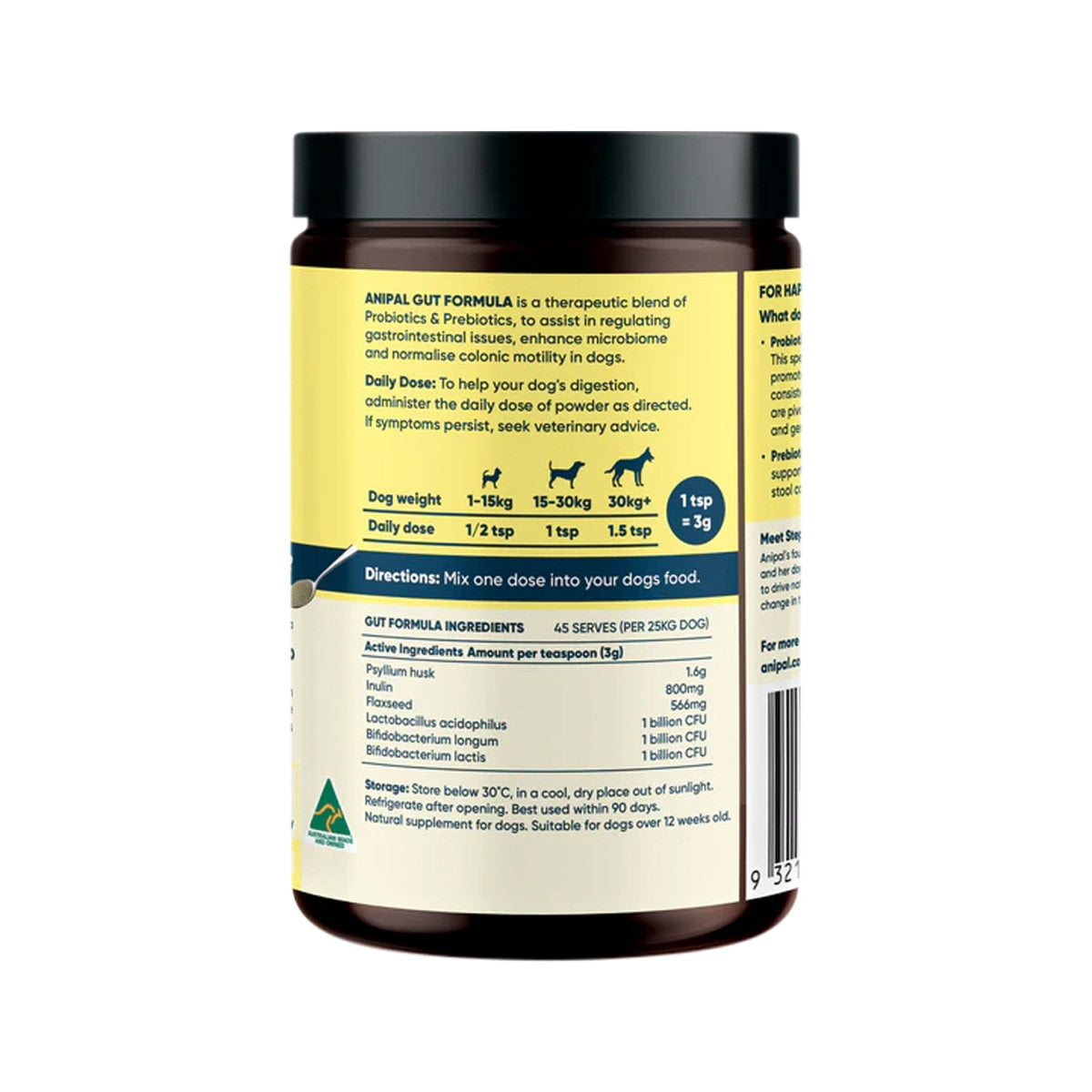 Anipal Healthy Digestion Gut Formula Powder Meal Topper for Dogs 135g