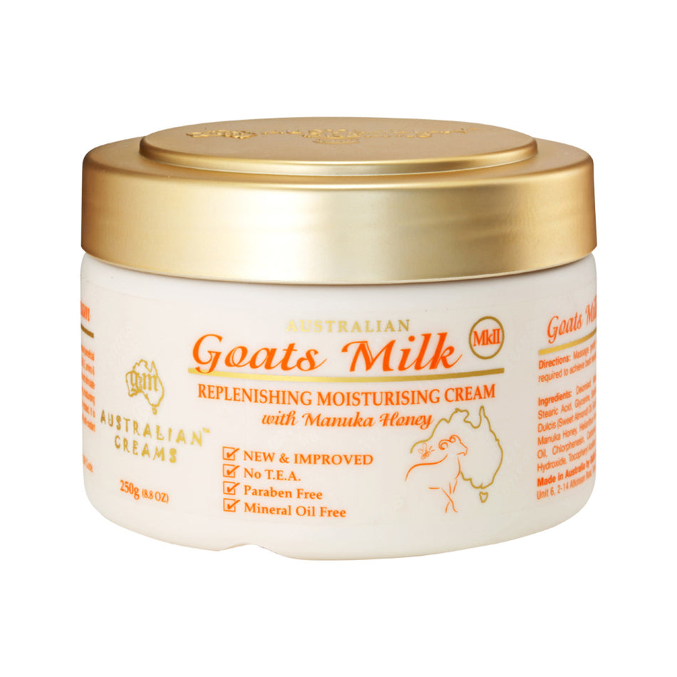 Australian Creams MkII Goats Milk Replenishing Moisturising Cream With Manuka Honey 250g