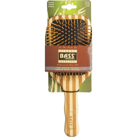 BASS BRUSHES Bamboo Hair Brush Large Square Paddle 1