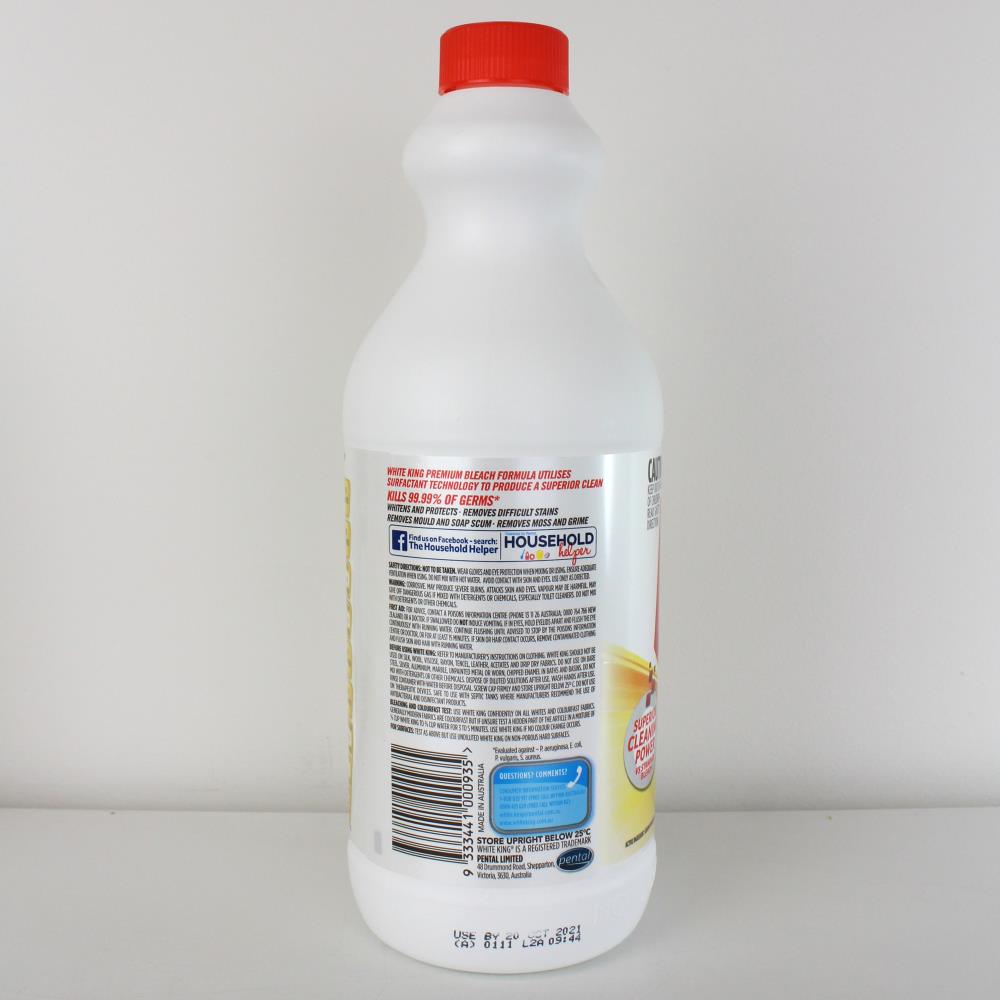WHITE KING PREMIUM LIQUID BLEACH LEMON 1.25L