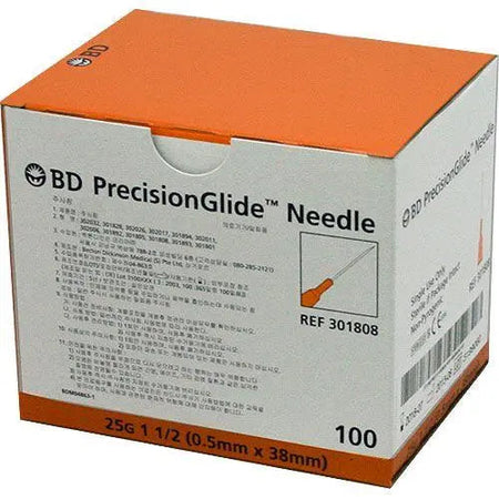 BD Needle Hypodermic Needle 25g 100 Pack