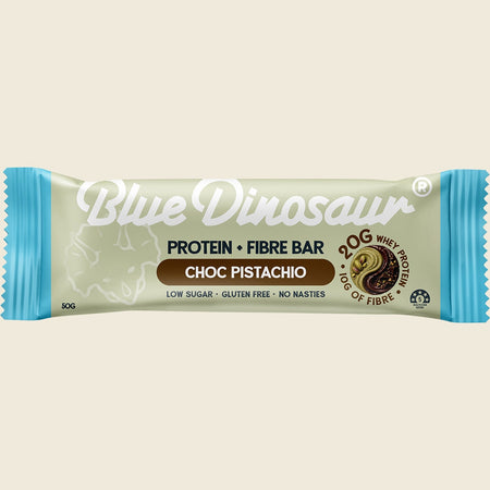 Blue Dinosaur Protein + Fibre Bar Choc Pistachio 12x50g
