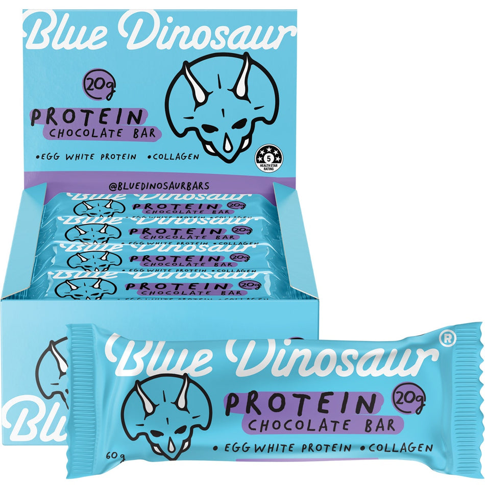 Blue Dinosaur Protein Bar Chocolate 60g (Pack of 12)