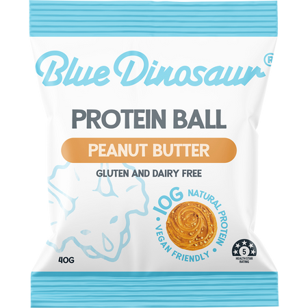 Blue Dinosaur Peanut Butter Protein Ball 40g Pack of 12