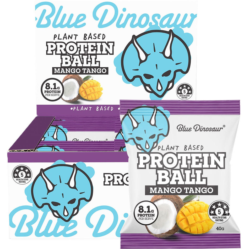 Blue Dinosaur Protein Ball Mango Tango 12x40g