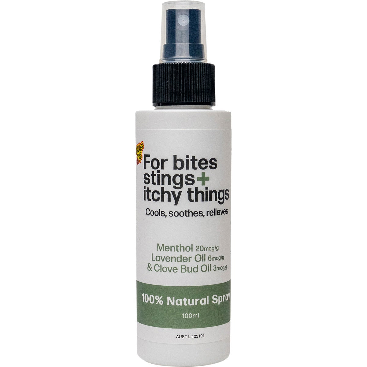 Bug-Grrr Off For bites stings + itchy things 100% Natural Spray 100ml