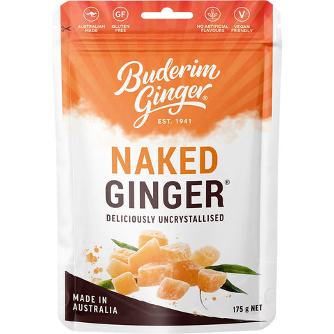 BUDERIM GINGER Naked Ginger Deliciously Uncrystallised 175g