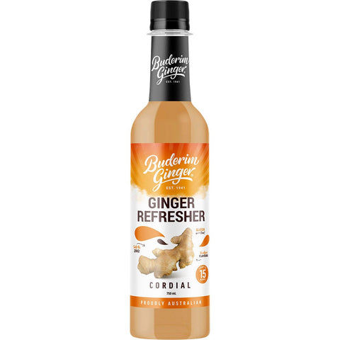 BUDERIM GINGER Ginger Refresher Cordial 750ml