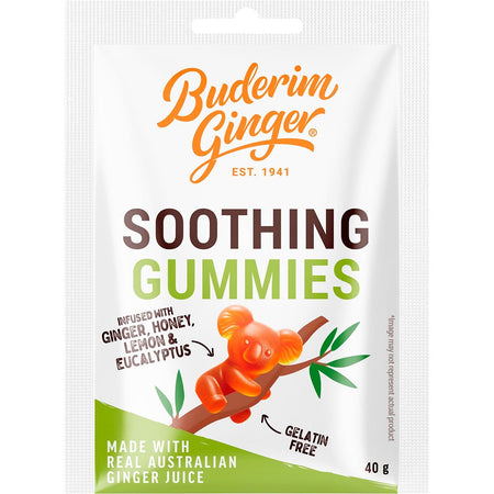 BUDERIM GINGER Soothing Gummies 40g Pack of 12