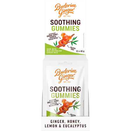 BUDERIM GINGER Soothing Gummies 40g Pack of 12