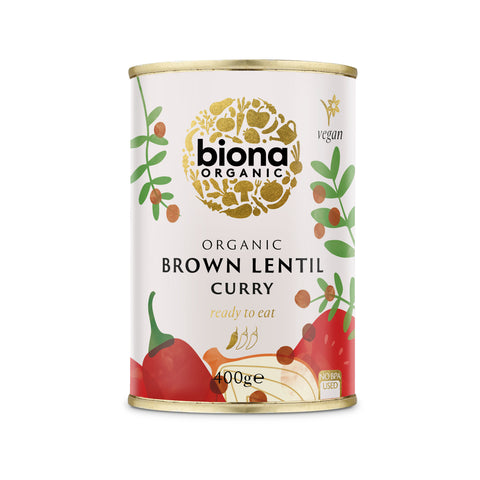 Biona Organic Brown Lentil Curry 400g (Pack of 6)