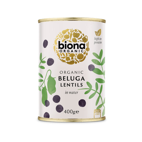 Biona Organic Beluga Lentils 400g (Pack of 6)