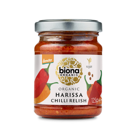 Biona Organic Harissa Chilli Relish 125g (Pack of 6)