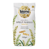 Biona Organic Spelt Fusilli White 500g (Pack of 10)