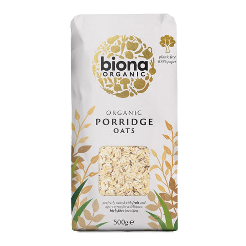 Biona Organic Porridge Oats 500g (Pack of 6)