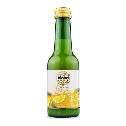 Biona Organic Lemon Pressed Juice 200ml (Pack of 6)