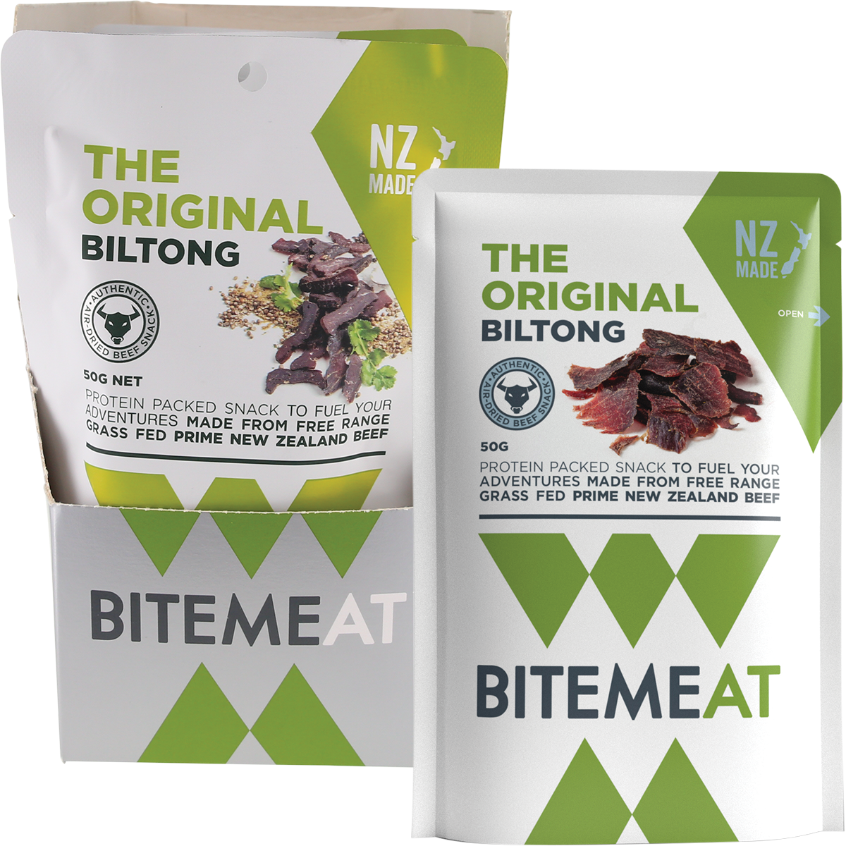 BiteMeat Grass Fed Biltong Original 10x50g