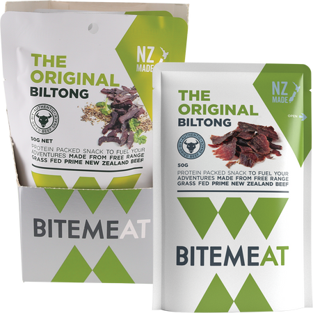 BiteMeat Grass Fed Biltong Original 10x50g