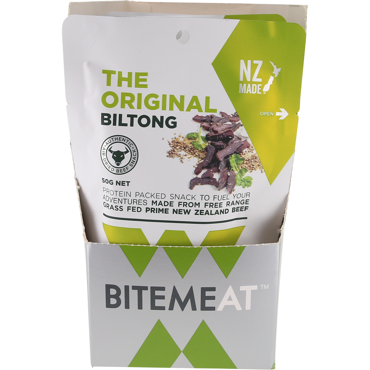 BiteMeat Grass Fed Biltong Original 10x50g