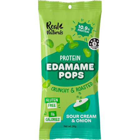 Real Naturals Protein Edamame Pops Sour Cream 10x26g