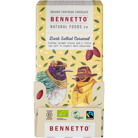 Bennetto Organic Dark Chocolate Dark Salted Caramel 12x80g