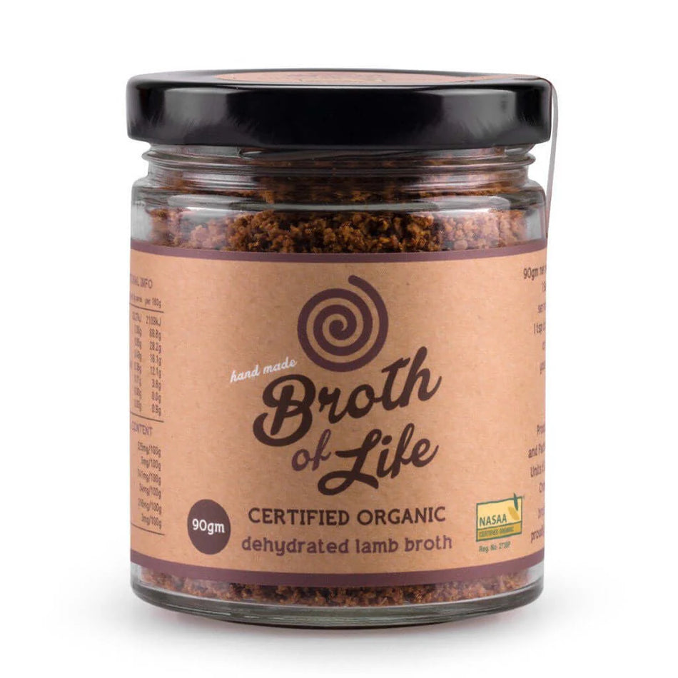 Broth of Life Organic Dehydrated Lamb Broth Jar 90GM