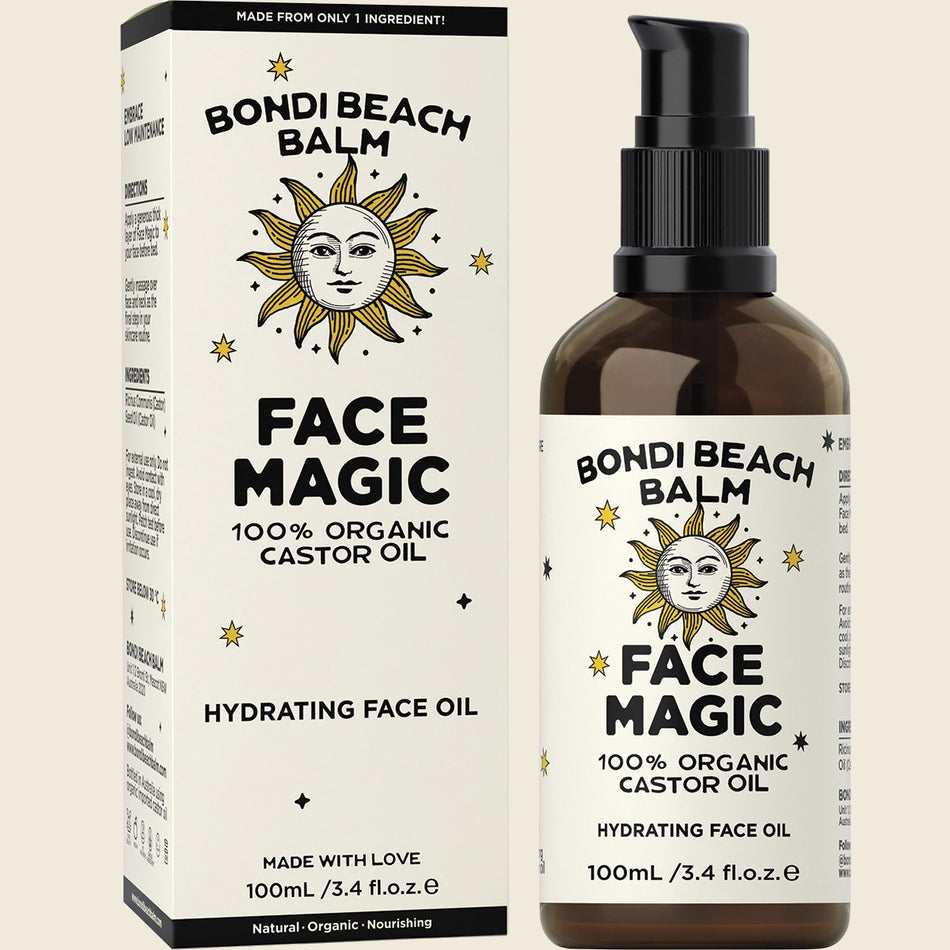 Bondi Beach Balm FACE MAGIC 100% Organic Castor Oil 100ml
