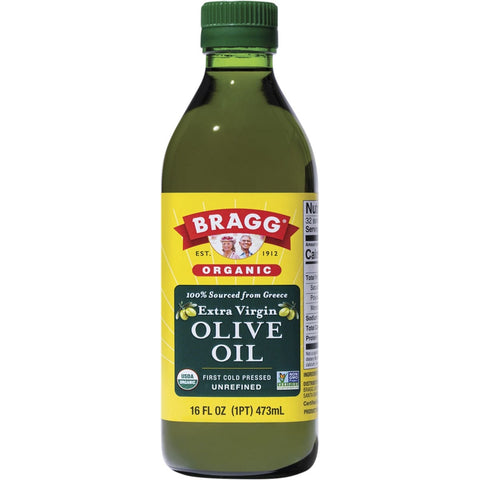 BRAGG Olive Oil (Extra Virgin) Unrefined & Unfiltered 473ml