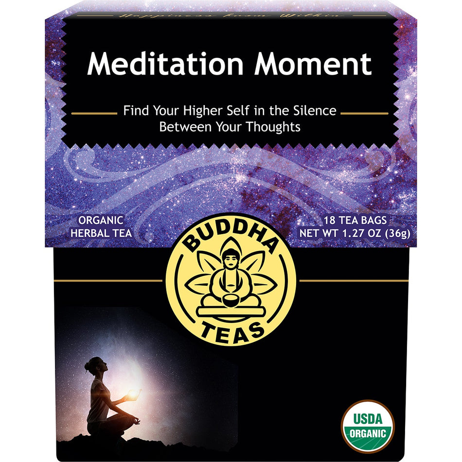 BUDDHA TEAS Organic Herbal Tea Bags Meditation Moment 18pk