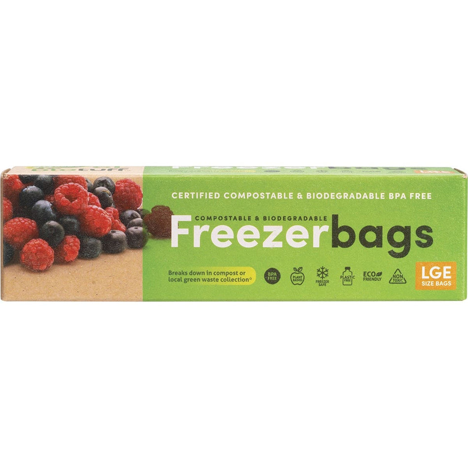 Biotuff Compostable Freezer Bags Large Bags - 6 Litres x 20