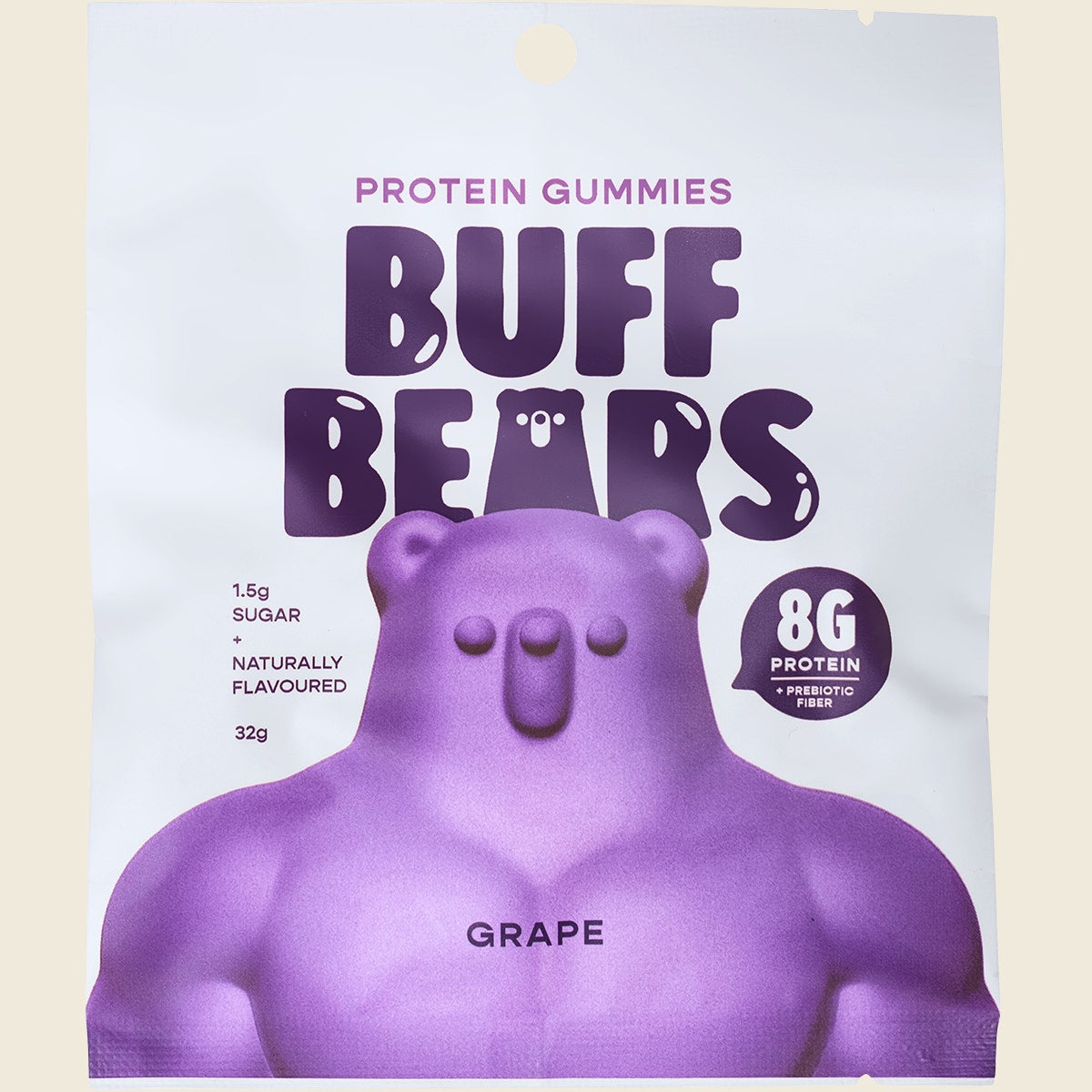 Buff Bears Protein Gummies Grape 12x32g