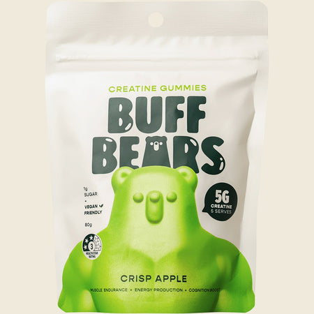 Buff Bears Creatine Gummies Crisp Apple 8x80g
