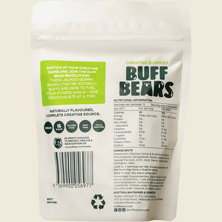Buff Bears Creatine Gummies Crisp Apple 8x80g