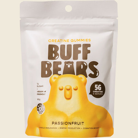 Buff Bears Creatine Gummies Passionfruit 8x80g