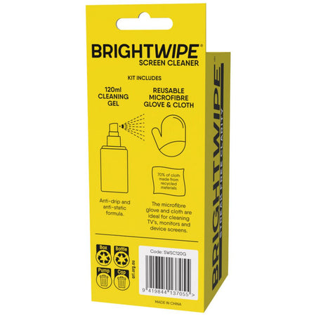 Brightwipe Screen Cleaner Gel 120ml & Cloth